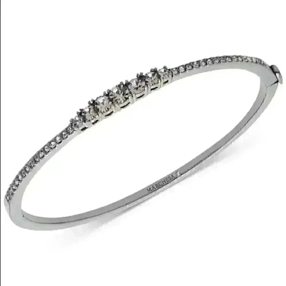 Marchesa new Hematite-tone Crystal Bracelet